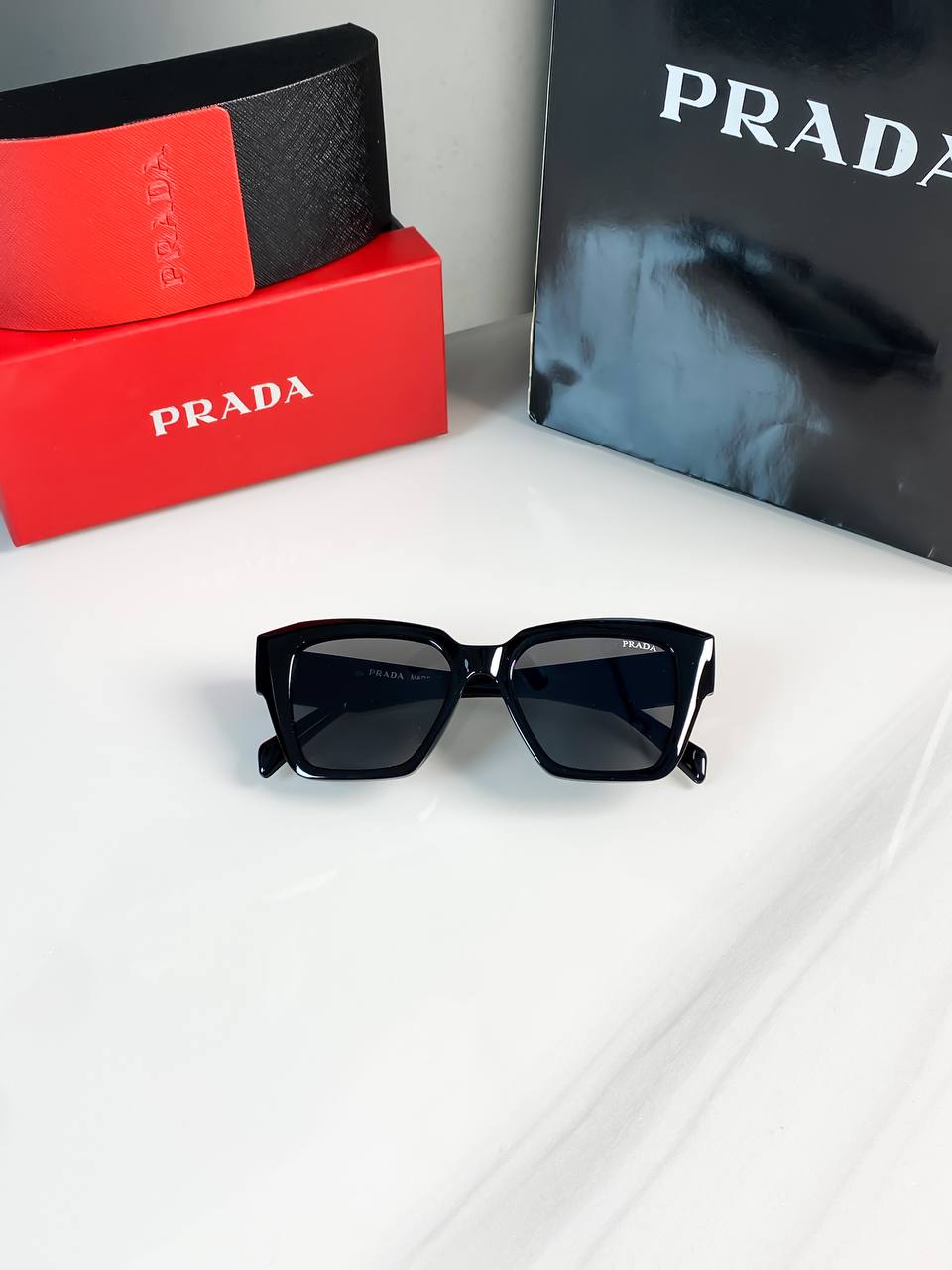 Prada Full Black With Original Box