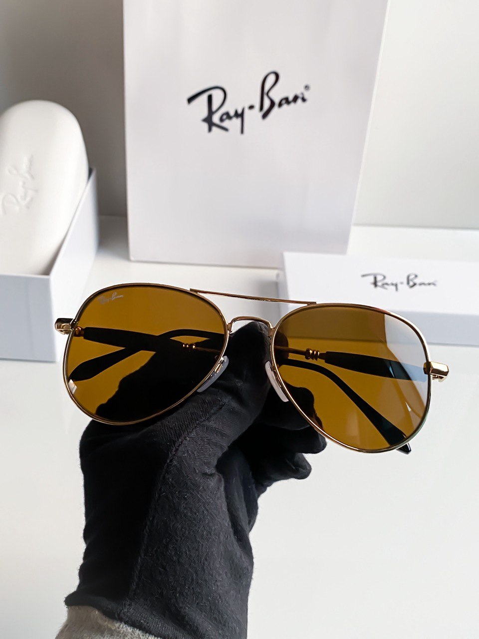 Aviator Gold Brown With Original Box