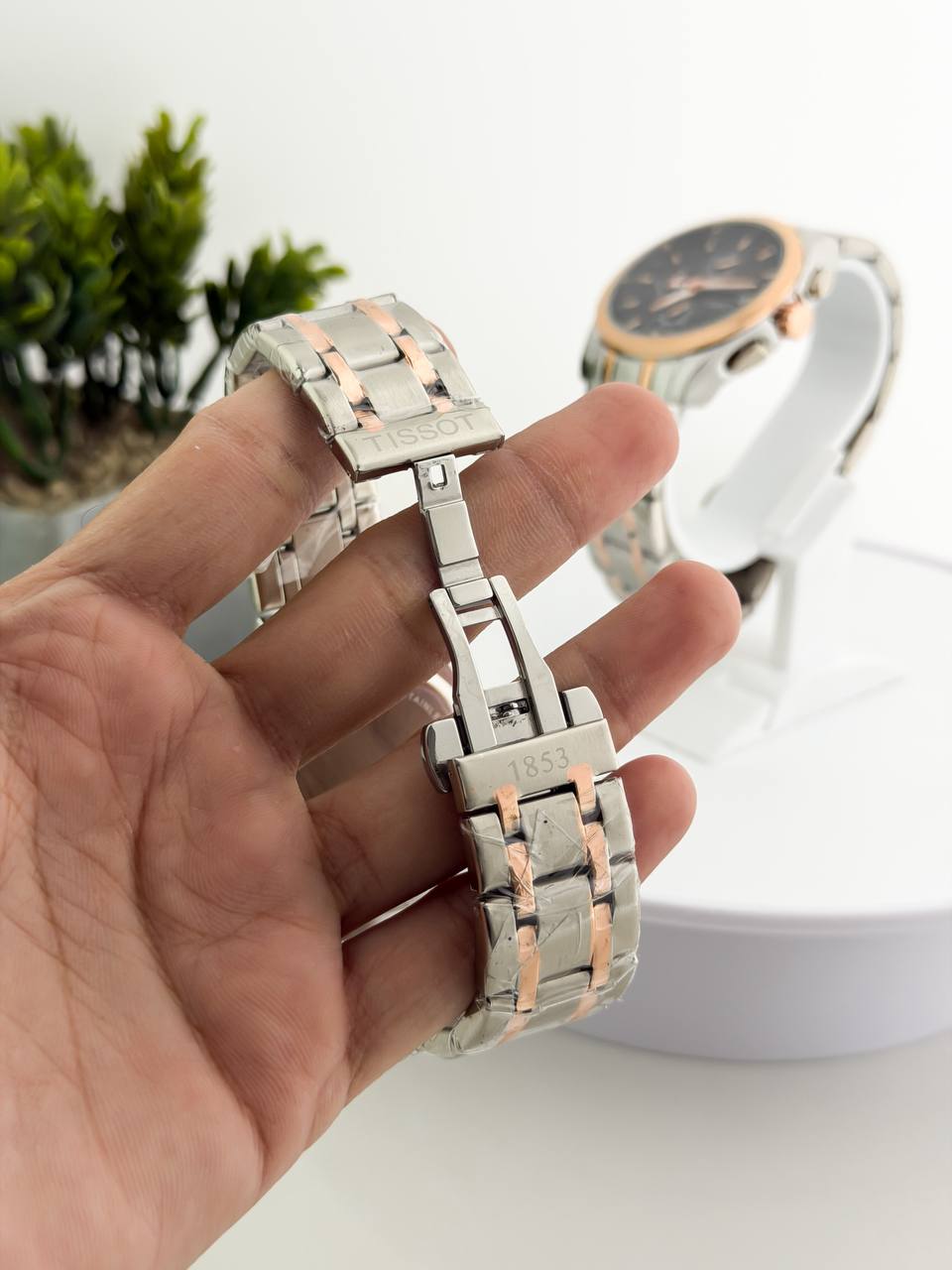 SILVER GOLD BLACK METAL CHAIN WATCH  TW1853 RW0321