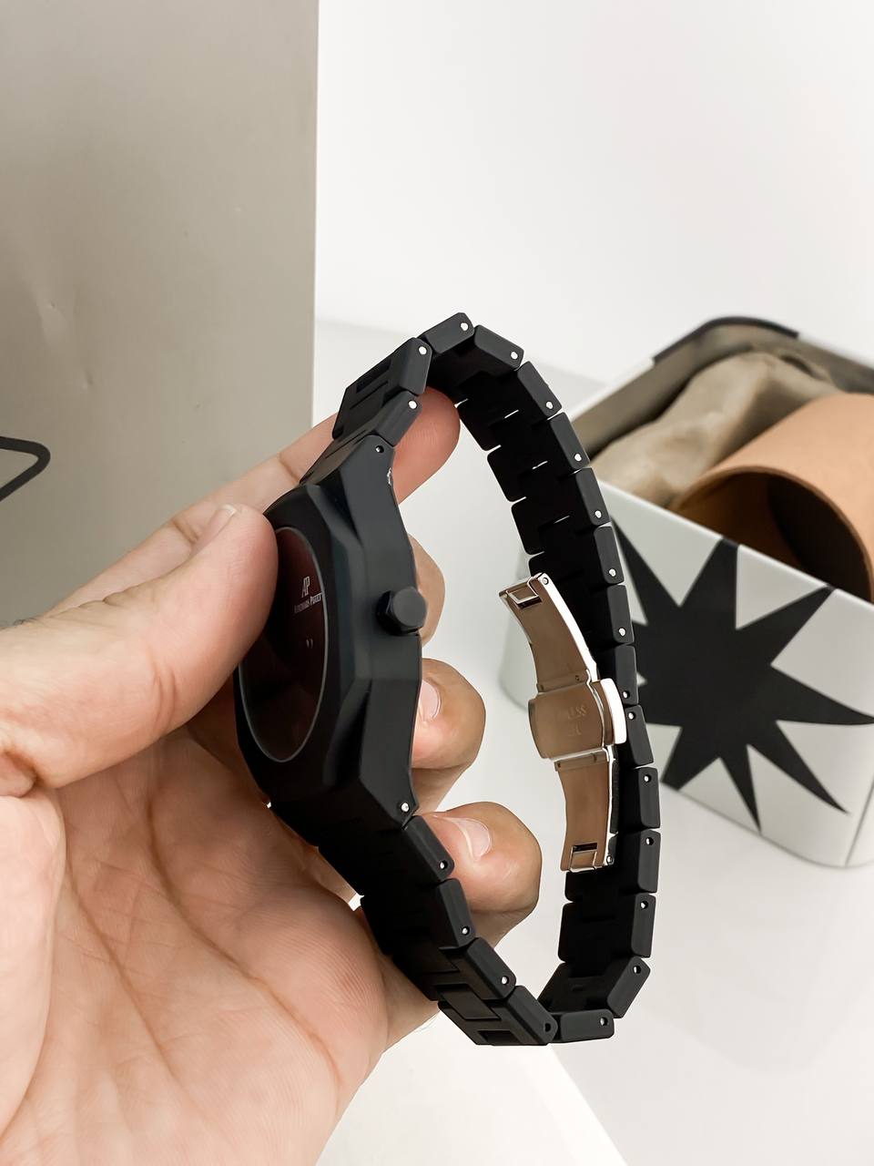 Arabic Aura Full Black Silicone Watch