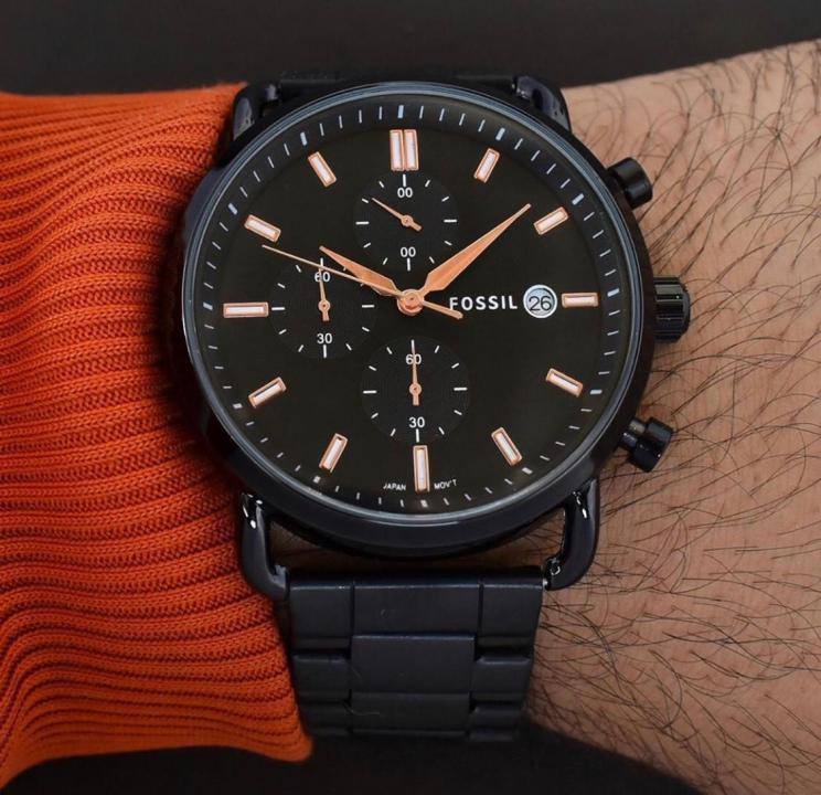 Commuter Black Chain Watch For Men