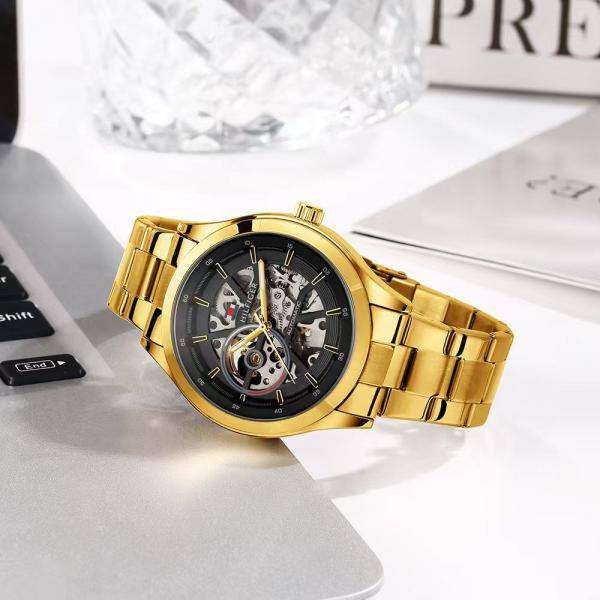 Tommy Automatic Gold Black Watch
