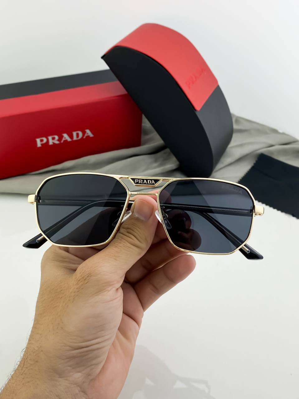 Prada Gold Black Sunglass