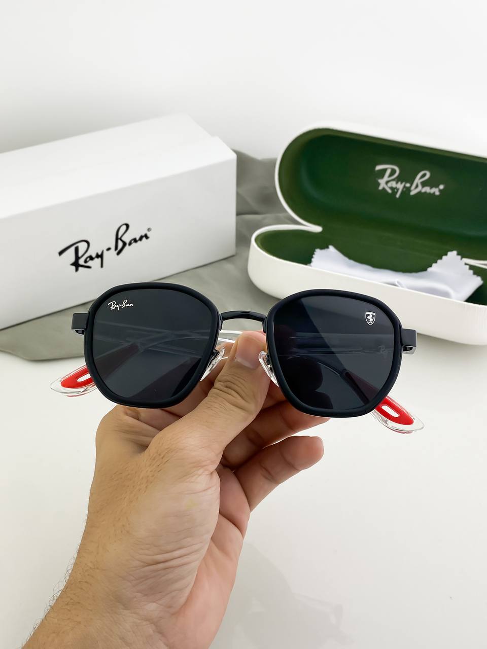 Rayban Transparent Black Sunglass