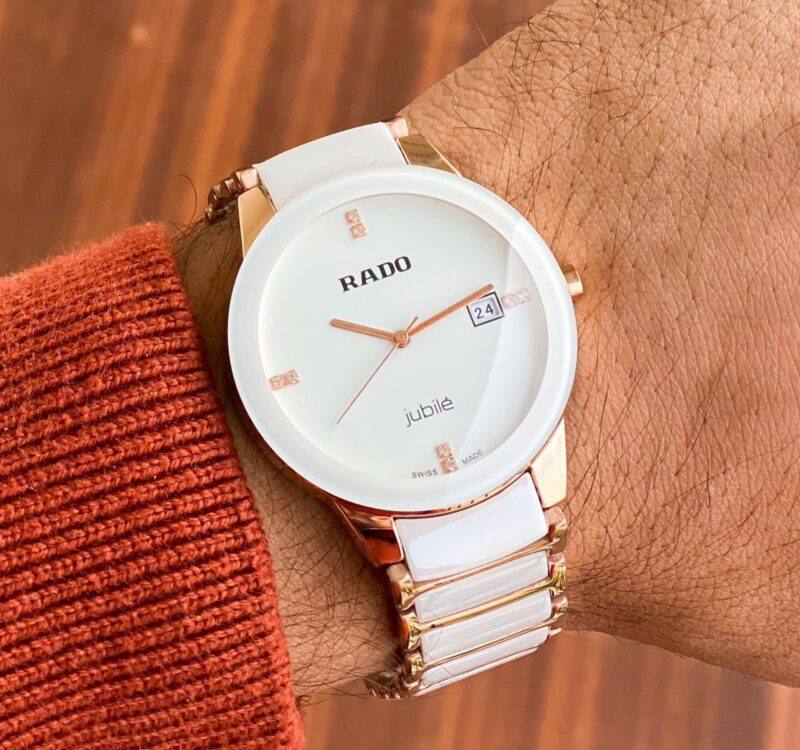Jubilee Ceramic White Rose Gold Watch