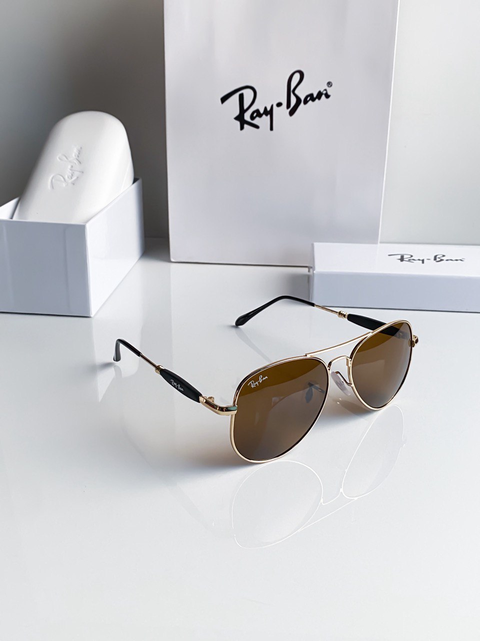 Aviator Gold Brown With Original Box