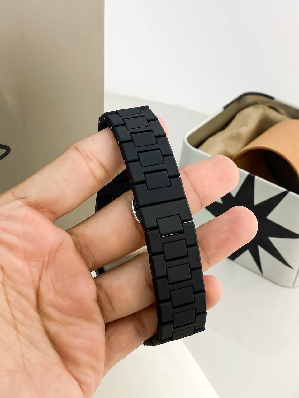 Arabic Aura Full Black Silicone Watch