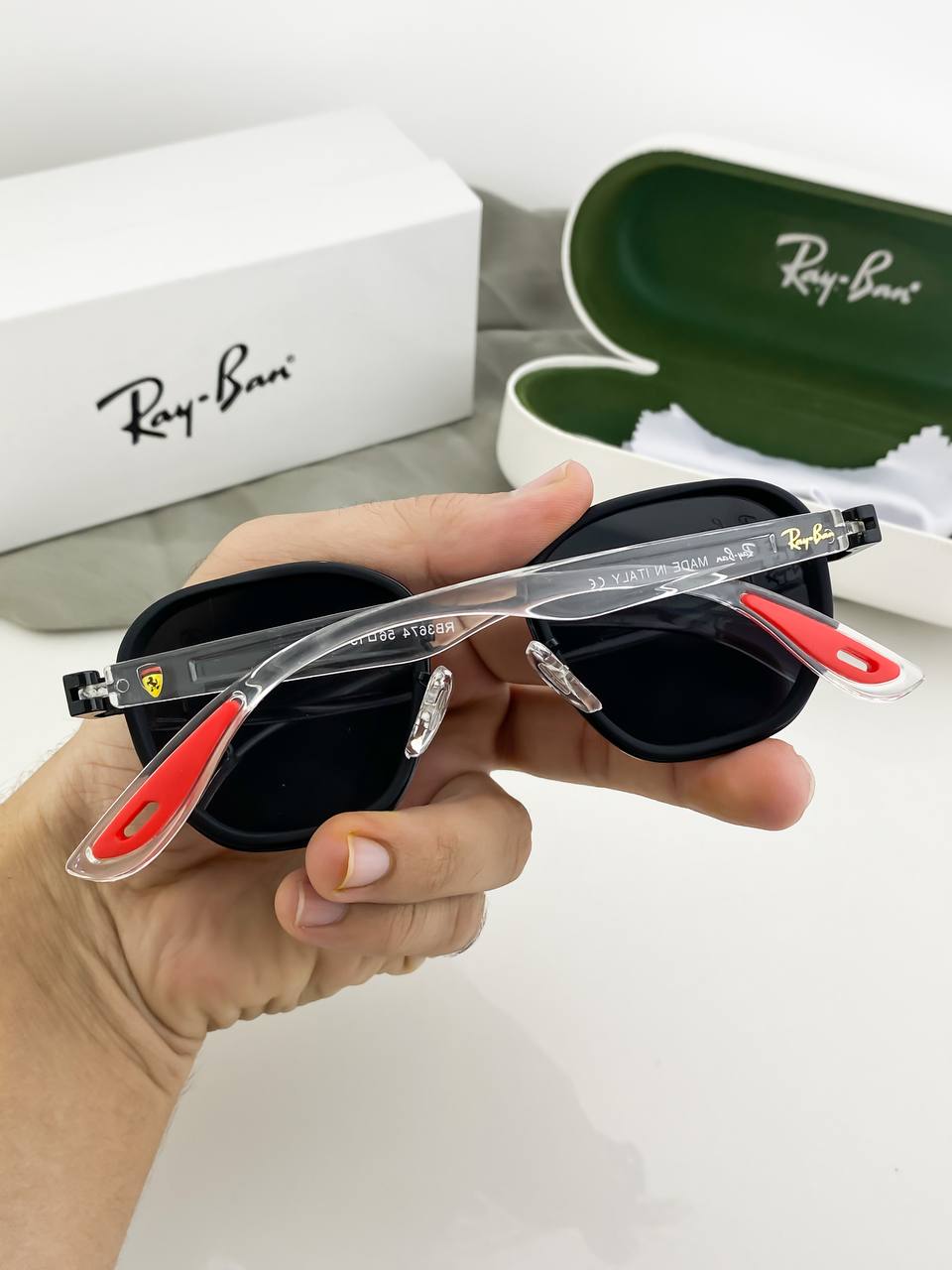 Rayban Transparent Black Sunglass