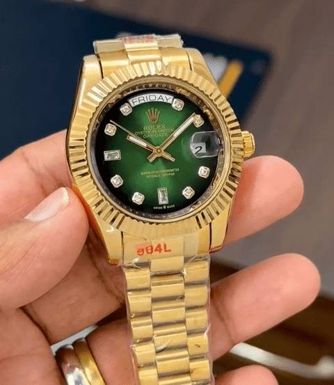 Gold Green Diamond Celebrity Edition watch RW0321