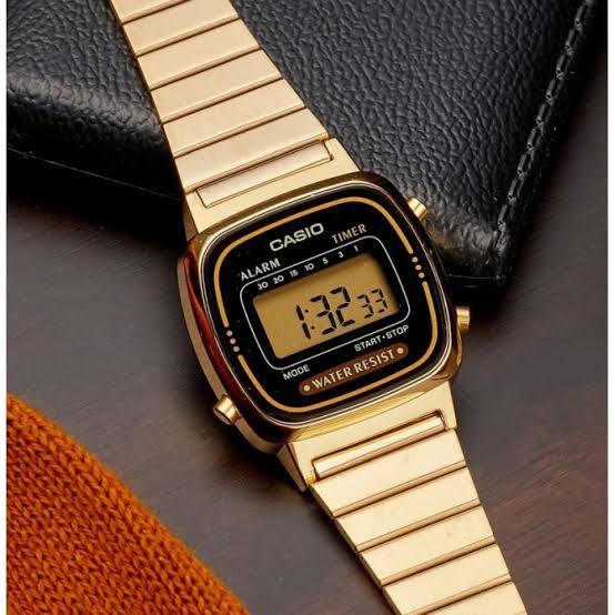 Women's Gold Tone Digital Watch
