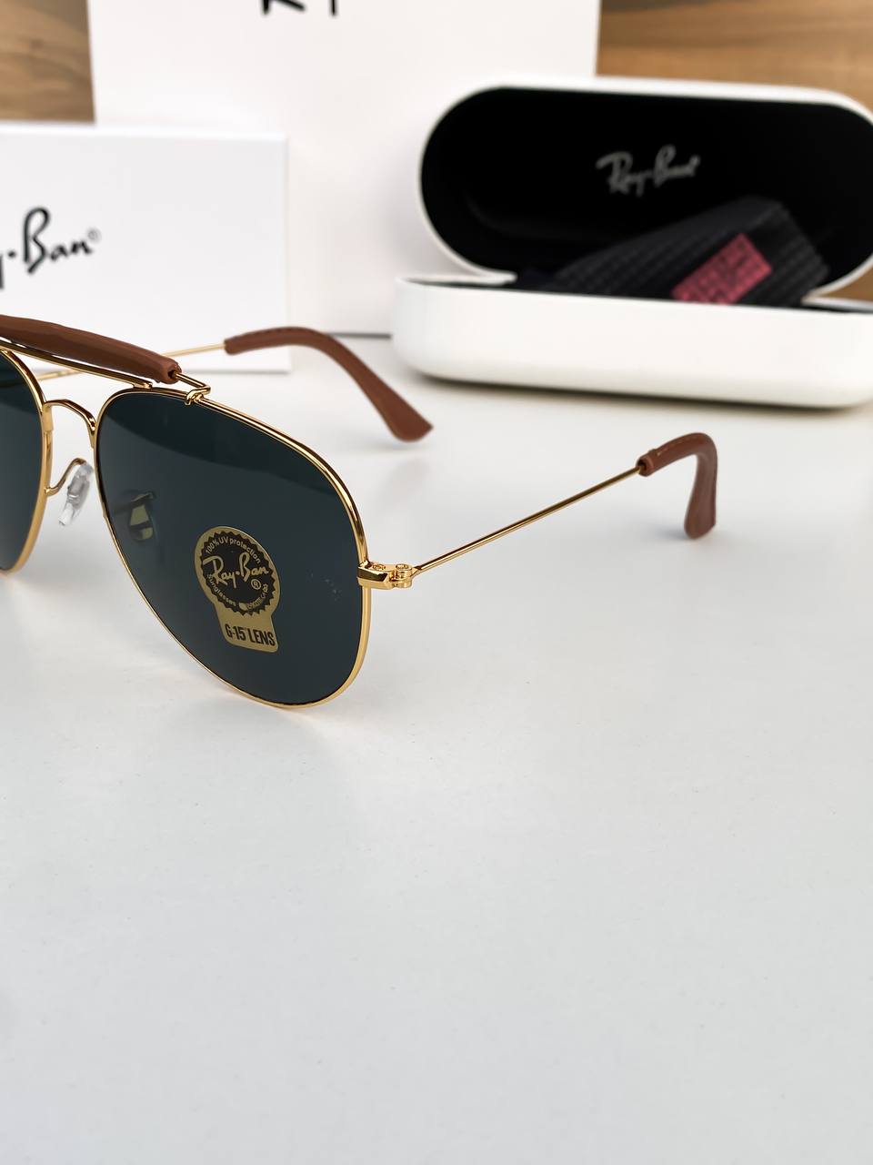 Gold Black 3422 Bar Sunglass