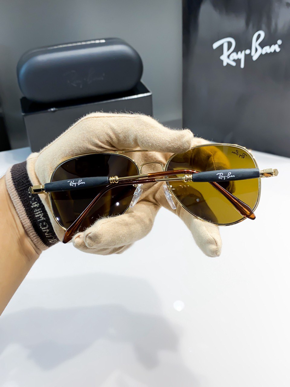 Aviator Gold Brown With Original Box