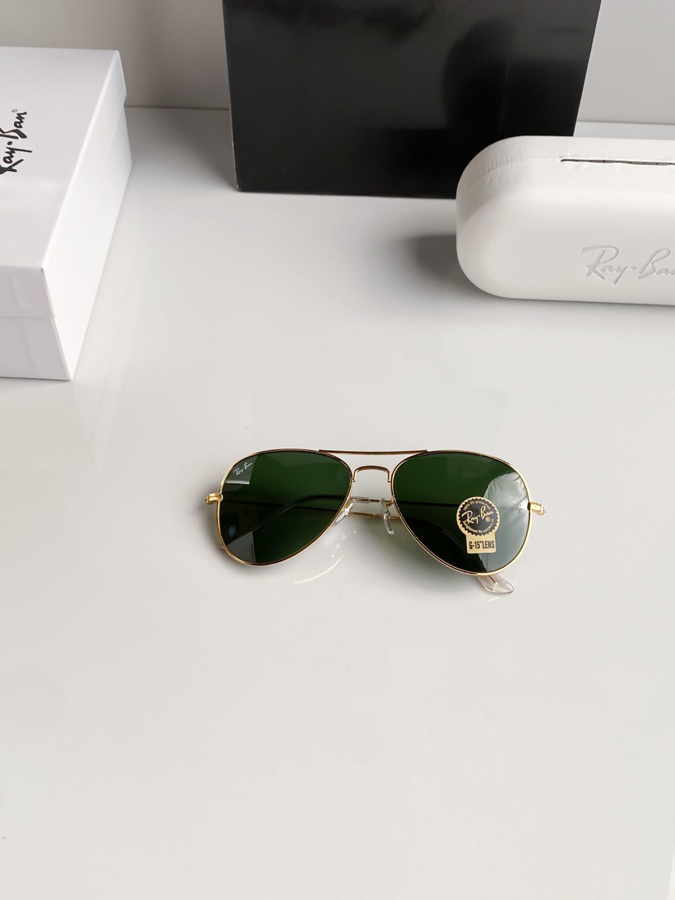 Aviator Gold Green With Original Box