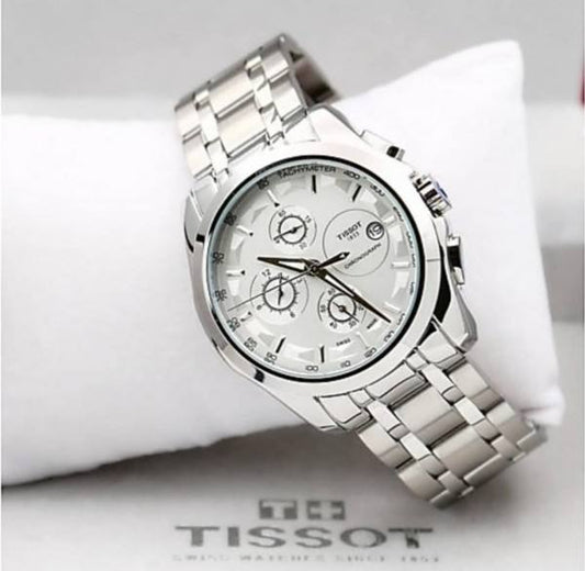 SILVER WHITE METAL CHAIN WATCH  TW1853