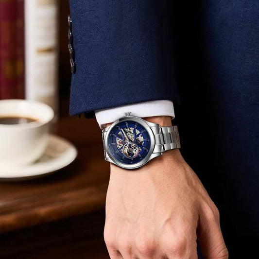 Tommy Automatic Silver Blue Watch