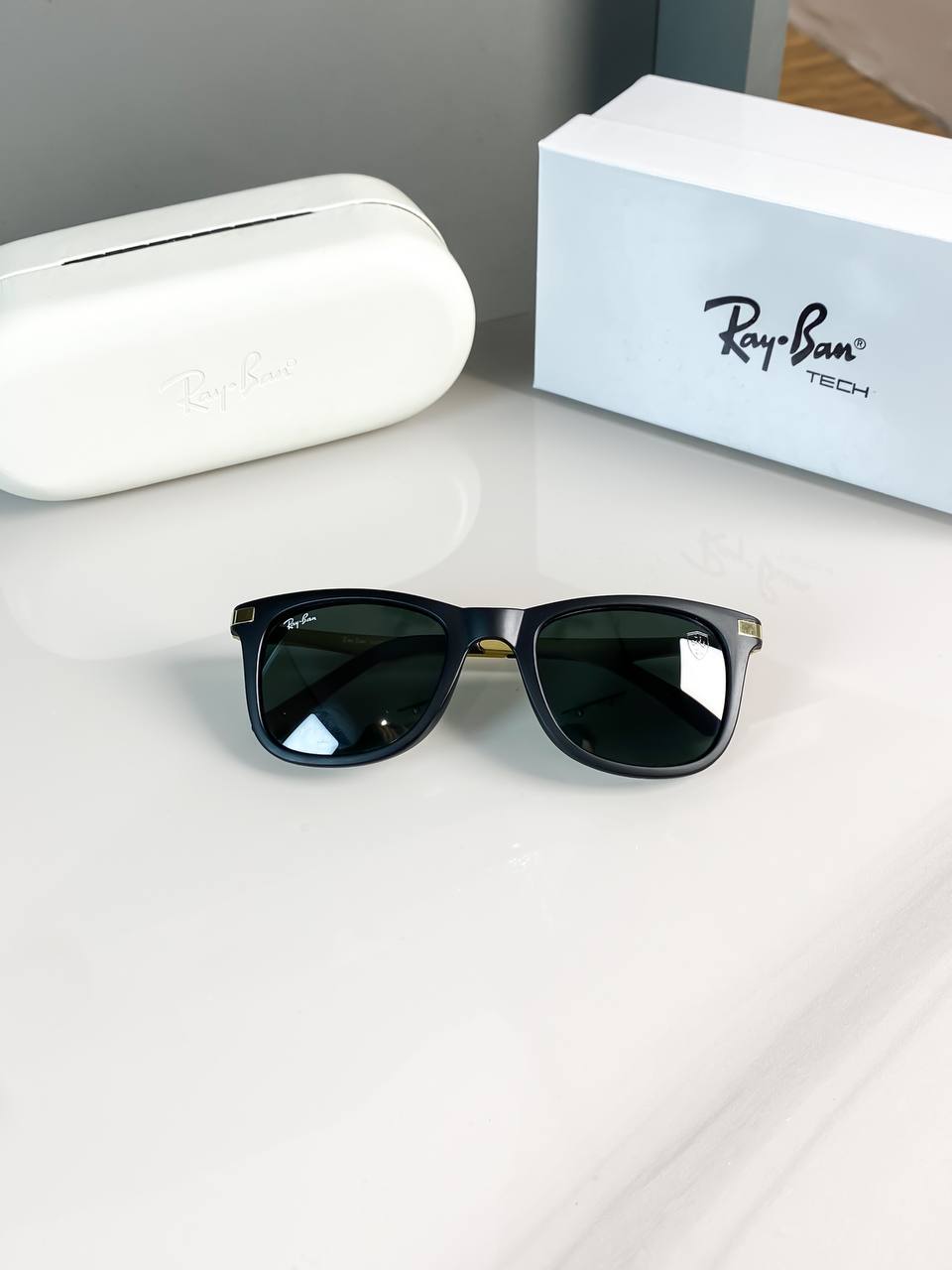 Rayban Gold Black Sunglass