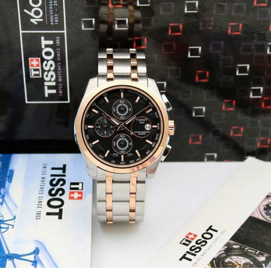 SILVER GOLD BLACK METAL CHAIN WATCH  TW1853