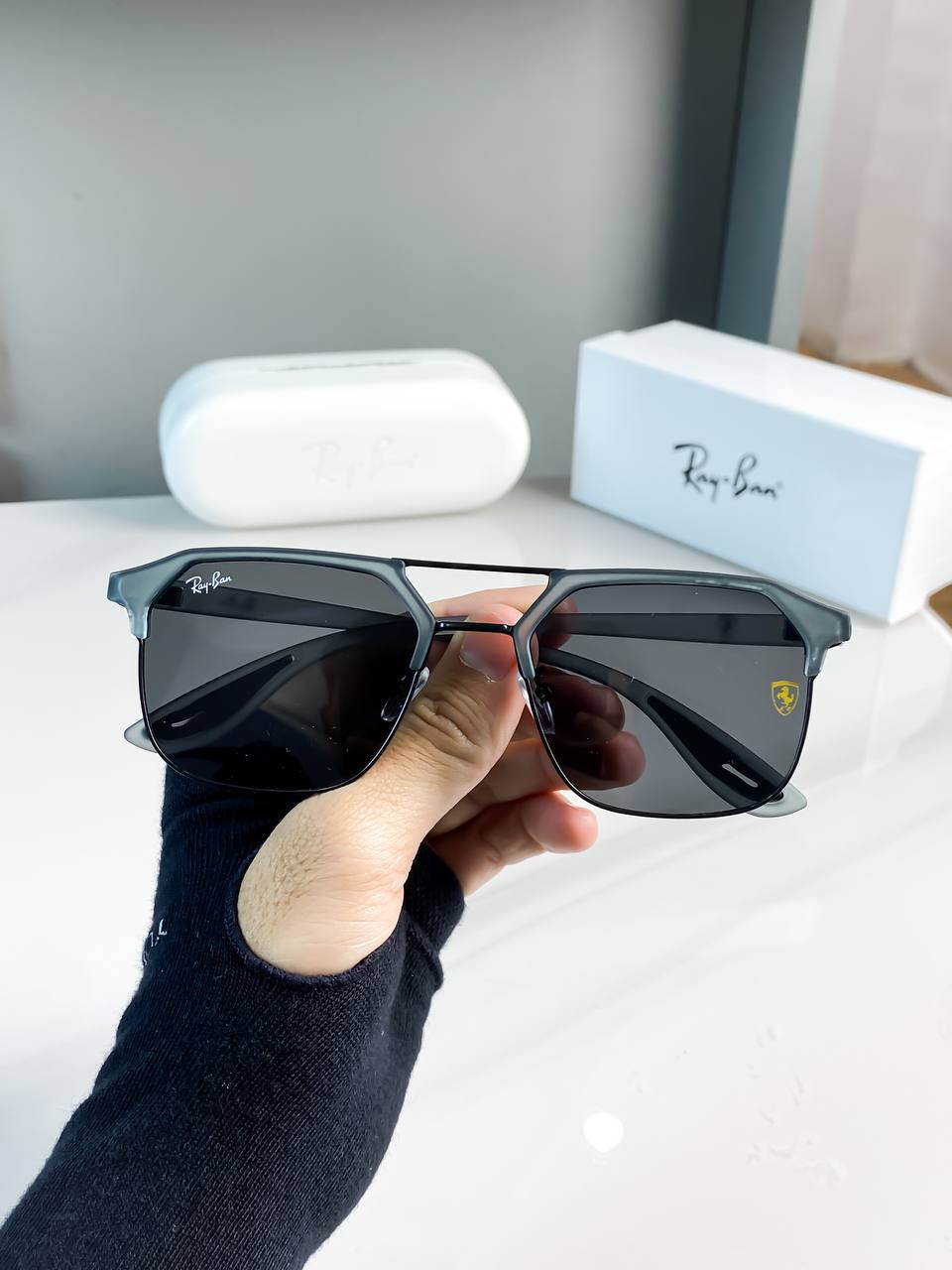 Rayban Grey Black Sunglass