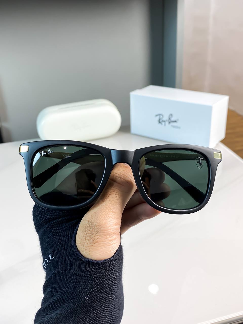 Rayban Gold Black Sunglass