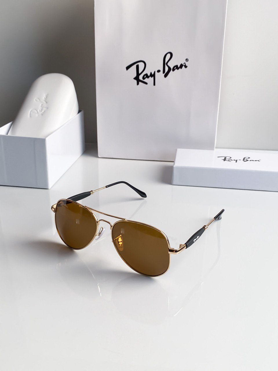 Aviator Gold Brown With Original Box