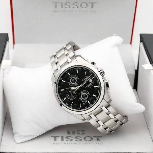 SILVER BLACK METAL CHAIN WATCH  TW1853
