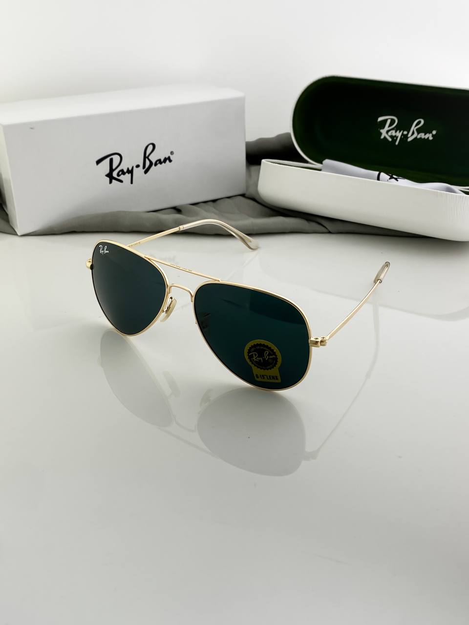 Rayban Gold Black Sunglass