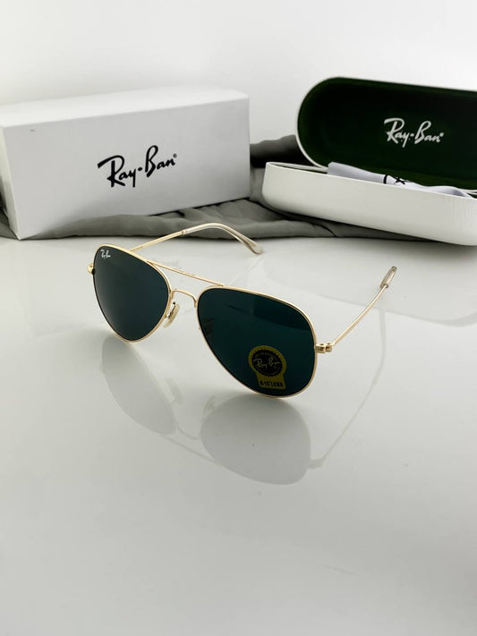 Rayban Gold Black Sunglass